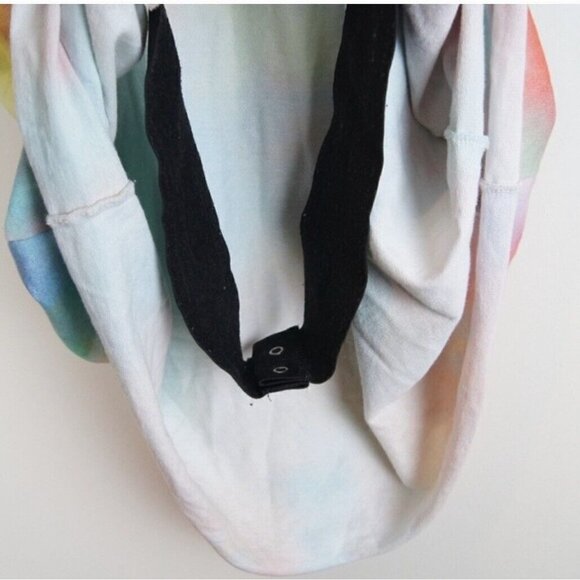 Zara Trafaluc Sz M Tie Dye Print Oversized Sweatshirt Shift Dress 80s Colorful - Picture 10 of 12